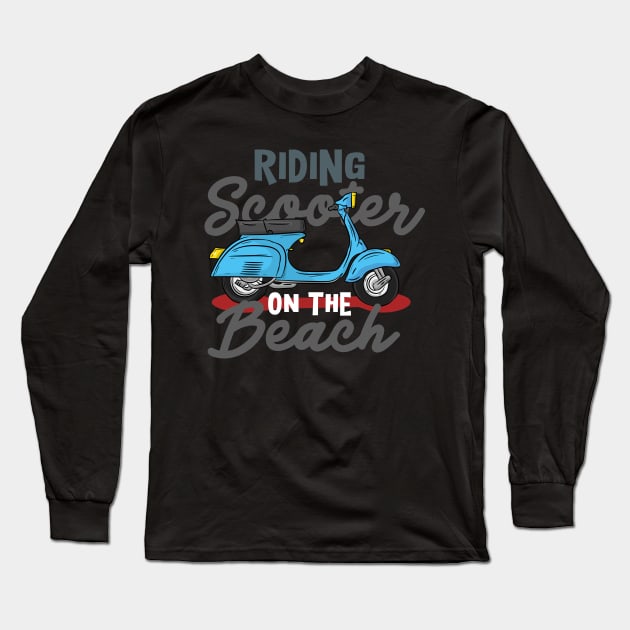 Scooty Riding Long Sleeve T-Shirt by azmania